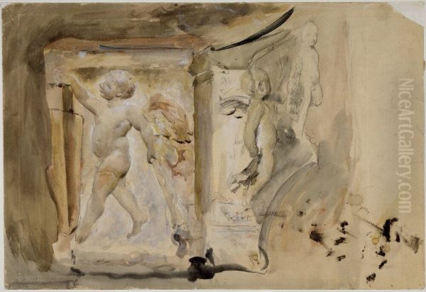 Drawings of Antiquities for the Gustav III Fresco in the Staircase of Nationalmuseum, Stockholm - view 1