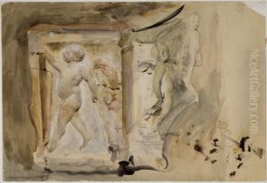 Drawings of Antiquities for the Gustav III Fresco in the Staircase of Nationalmuseum, Stockholm by Carl Larsson