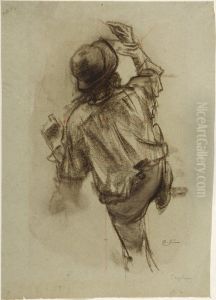 Studie till "Skulptoren". Nutida konst by Carl Larsson