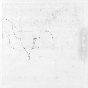Sketch of a Horse and a Saddle