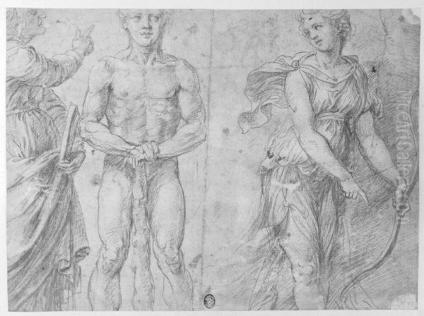A Sibyl, Hercules and Diana with the Bow - view 1