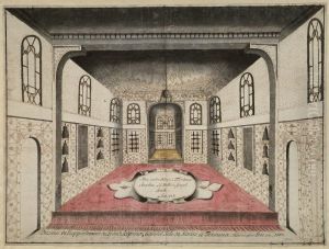 Interior av nedre salen i Spegelseraljen, Istanbul by Cornelius Loos