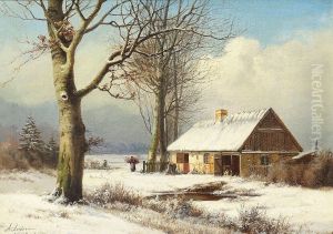 Bringing in the firewood. by Anders Andersen-Lundby