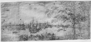 Stockholms panorama fran Skeppsholmen by Elias Martin
