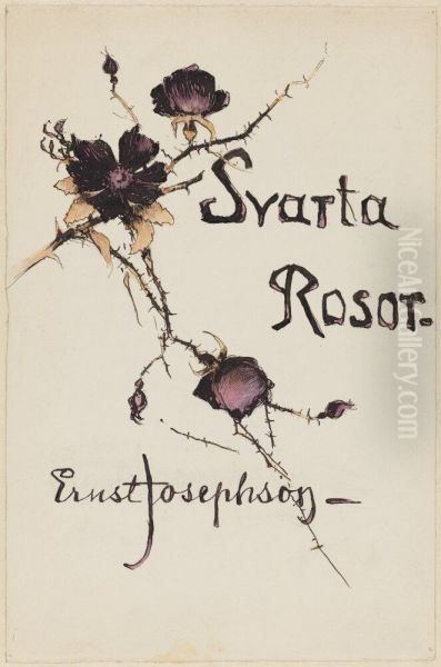 Book cover for "Black roses" by Ernst Josephson - view 1