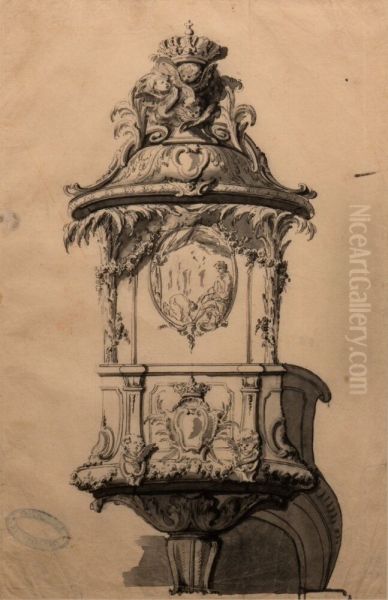 Crowned Rococo Pulpit - view 1