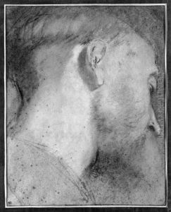 Head of a Man Inclined Downwards to the Right by Federico Barocci