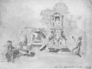 The divels Gate at Bad Bruck in long a ....(olasligt] by Elias Martin