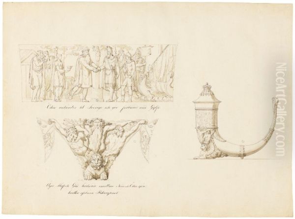 Designs for a Drinking Horn for Karl XIV Johan - view 1