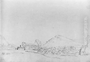 Utsikt i Alvdalen. Skissbok by Carl Johan Fahlcrantz