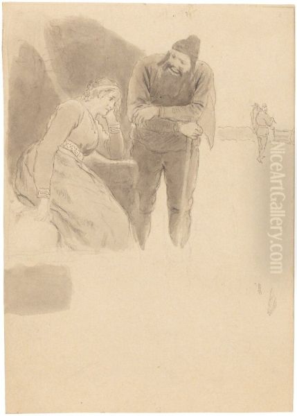Sketch for Illustration, Njal's Saga - view 1