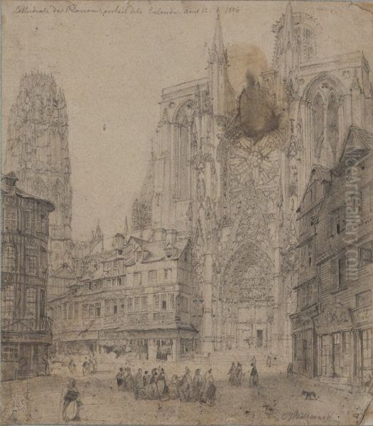 Cathedrale de Rouen, portail de la Calende - view 1