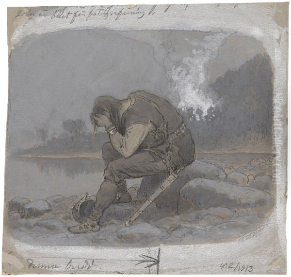 Viking Seated on a Beach - view 1