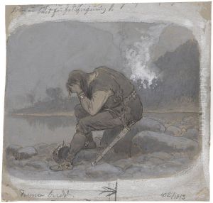 Viking Seated on a Beach by August Malmstrom