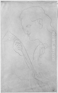 Man spelande luta. Bellman by Ernst Josephson