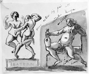 Man retar sig. Skissbok "Ett litet moraliskt verk", 16 blad