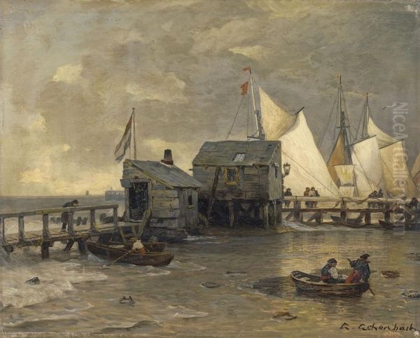 Bootssteg mit Segelbooten - view 1