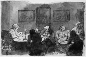 Familjeafton, antagligen fran de Geers pa Finspong by Pehr Horberg