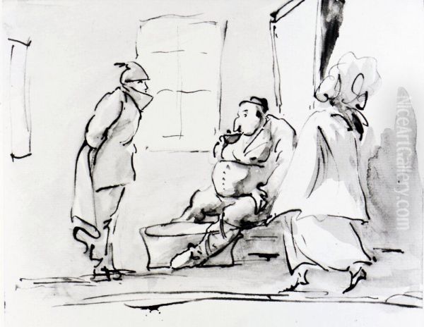 Tre personer i ett rum - view 1