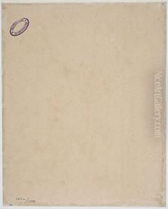 Studie till slottsbranden. Hedvig Eleonoras huvud by Johan Fredrik Hockert
