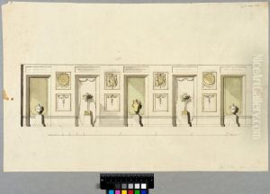 Design for Mural Decoration with Five Straight Niches
