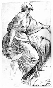 Christ with Long Hair, Seated Right