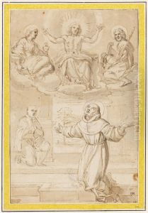 St Diego Recommending Juan de Herrara's Son to Christ