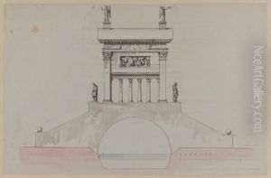 Bridge with a Corinthian Styled Temple