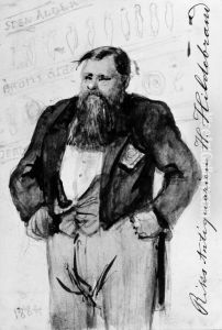 Hans Hildebrand, riksantikvarie. Skissbok "Nagra af mina samtida bekanta"