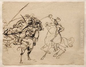 Ryttarbatalj by Per Otto Adelborg