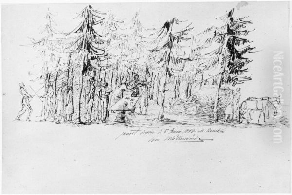 Hos Mollersward i Kembela. Pingstdagen den 5 juni 1808 - view 1