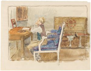 Design for a print illustrating "The Wonderful Adventure of Nils Holgersson" by Selma Lagerlof Design for a print illustrating "The Wonderful Adventure of Nils Holgersson" by Selma Lagerlof