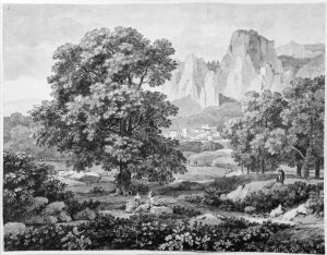 Italienskt landskap by Nicolas-Didier Boguet