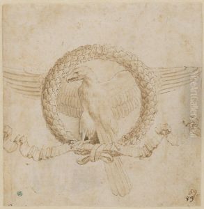 Eagle in a wreathe of oak leaves by Benozzo Gozzoli