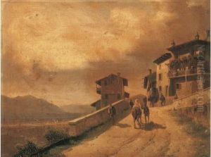 Paese In Collina by Ercole Calvi
