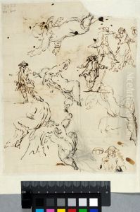 Studies of Figures and of Putti by Carl Harleman