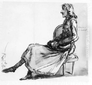 Karikatyr av Jozef Sierakowski by Johan Tobias Sergel