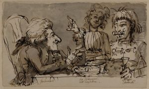 Dinner at the House of the Envoy of Saxony, Friedrich August Internari and his Wife together with the Polish Exile Jan Potocki