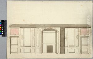 Draft for a wall with a stove in a broad niche, elevation Draft for a wall with a stove in a broad niche, elevation