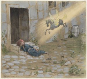 Ben Onis drom. Serie om 8 akvareller. 1, Ben Oni sorgens son, den fattige och foraktade. Ben Onis drom. Serie om 8 akvareller. 1, Ben Oni sorgens son, den fattige och foraktade.