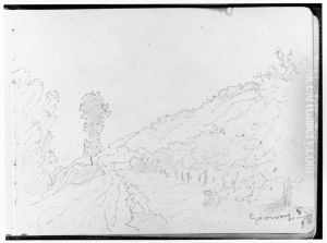 Skissbok, 43 blad. Auvers, Gasny
