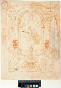 Draft for hanging in the suite Les Portieres des Dieux. Bacchus, autumn by Claude III Audran