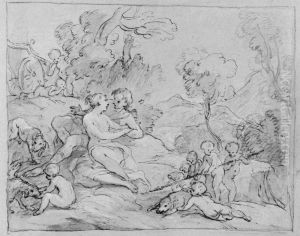 Venus och Adonis by Charles-Joseph Natoire