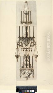 Proposed candle-holders for the funeral of Queen Ulrika Eleonora the Elder in 1693 by Nicodemus Tessin the Younger