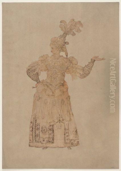 Woman in a Sumptuous Dress - view 1