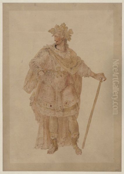 Warrior in Antique Costume, Crowned with Wine-leaves - view 1