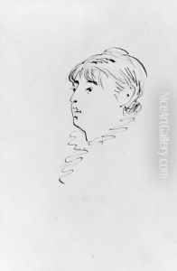 Portratt av Marie Colombier by Edouard Manet