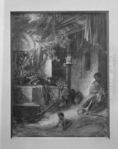 Gardsinterior, Granada, Spanien by Egron Lundgren