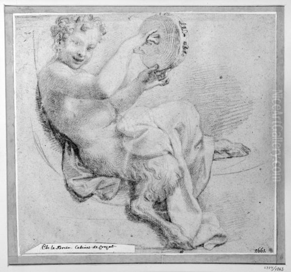 Satyre jouant du tambourin - view 1