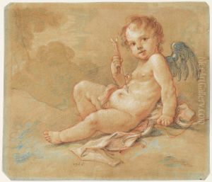 Seated Cupid by Charles-Joseph Natoire